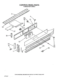 04 - Control Panel parts for Kitchenaid Range KEDT105WBL0 / from AppliancePartsPros.com