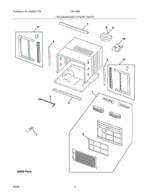 03 - Recommended Spare Parts parts for Frigidaire Air Conditioner CAE12ESR16 / from AppliancePartsPros.com