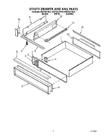 06 - Utility Drawer And Rail parts for Kitchenaid Range KEDT207YAL0 / from AppliancePartsPros.com