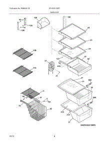09 - Shelves parts for Frigidaire Refrigerator DFHS2313MF7 / from AppliancePartsPros.com
