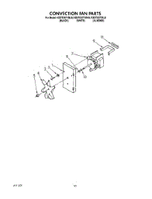 07 - Convection Fan parts for Kitchenaid Range KEDT207YBL0 / from AppliancePartsPros.com