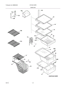 09 - Shelves parts for Frigidaire Refrigerator DFHS2313MF8 / from AppliancePartsPros.com