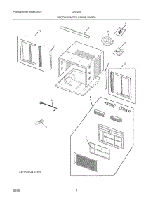 03 - Recommended Spare Parts parts for Frigidaire Air Conditioner CAE12ESRD / from AppliancePartsPros.com