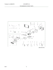 03 - Recommended Spare Parts parts for Frigidaire Air Conditioner CAE12ESRR410A10 / from AppliancePartsPros.com