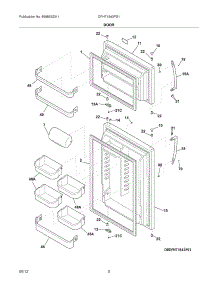 03 - Doors parts for Frigidaire Refrigerator DFHT1843PS1 / from AppliancePartsPros.com