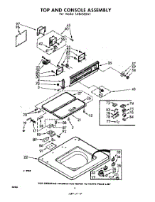 04 - Top And Console parts for Whirlpool Washer LAB4500W1 / from AppliancePartsPros.com