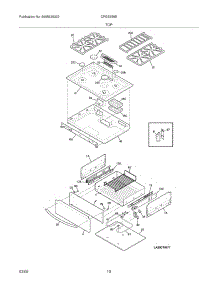 09 - Top / Drawer parts for Frigidaire Range CPGS389ECA / from AppliancePartsPros.com
