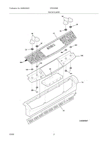 03 - Backguard parts for Frigidaire Range CPGS389ECB / from AppliancePartsPros.com