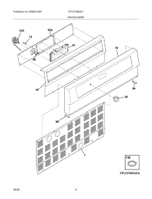 03 - Backguard parts for Frigidaire Range CPLCF489GC1 / from AppliancePartsPros.com