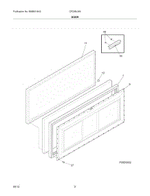03 - Door parts for Frigidaire Freezer CFC09LW6 / from AppliancePartsPros.com
