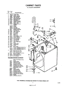 05 - Cabinet parts for Whirlpool Washer LAB5300W1 / from AppliancePartsPros.com