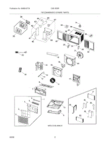 03 - Recommended Spare Parts parts for Frigidaire Air Conditioner CAE15ESRA / from AppliancePartsPros.com