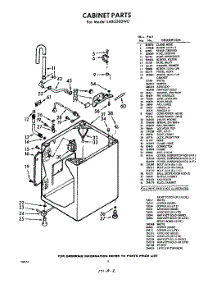 02 - Cabinet parts for Whirlpool Washer LAB5500W0 / from AppliancePartsPros.com