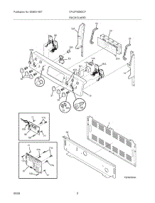 03 - Backguard parts for Frigidaire Range CPLEFMZ9GCF / from AppliancePartsPros.com