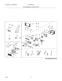 03 - Recommended Spare Parts parts for Frigidaire Air Conditioner CAE15ESRR410A10 / from AppliancePartsPros.com