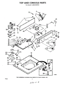 04 - Top And Console parts for Whirlpool Washer LAB5500W2 / from AppliancePartsPros.com