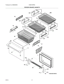 03 - Freezer Drawer, Baskets parts for Frigidaire Refrigerator E23BC78IPSD / from AppliancePartsPros.com