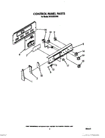 03 - Control Panel parts for Whirlpool Range RF375PXVN0 / from AppliancePartsPros.com