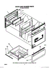 04 - Door And Drawer parts for Whirlpool Range RF375PXVN0 / from AppliancePartsPros.com