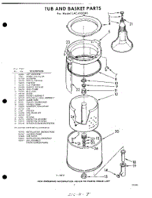 07 - Tub And Basket , Lit / Optional parts for Whirlpool Washer LAC4100W1 / from AppliancePartsPros.com