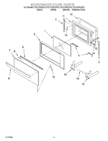 09 - Microwave Door, Optional parts for Kitchenaid Oven KEHC379JBT0 / from AppliancePartsPros.com