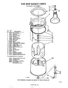 03 - Tub And Basket , Lit / Optional parts for Whirlpool Washer LAC4100W2 / from AppliancePartsPros.com