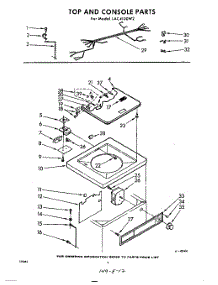 04 - Top And Console parts for Whirlpool Washer LAC4100W2 / from AppliancePartsPros.com