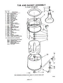 07 - Tub And Basket , Lit / Optional parts for Whirlpool Washer LAC4500W0 / from AppliancePartsPros.com