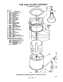 07 - Tub And Basket, Lit / Optional parts for Whirlpool Washer LAC4500W3 / from AppliancePartsPros.com
