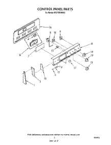 03 - Control Panel parts for Whirlpool Range RF375PXWN2 / from AppliancePartsPros.com