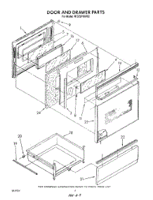 04 - Door And Drawer parts for Whirlpool Range RF375PXWN2 / from AppliancePartsPros.com