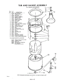 07 - Tub And Basket , Lit / Optional parts for Whirlpool Washer LAC4700W0 / from AppliancePartsPros.com