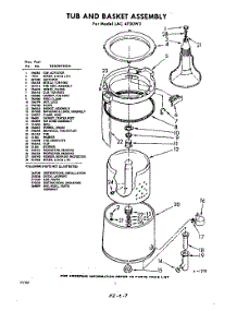 07 - Tub And Basket, Lit / Optional parts for Whirlpool Washer LAC4700W3 / from AppliancePartsPros.com