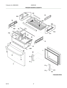 03 - Freezer Drawer, Baskets parts for Frigidaire Refrigerator EI23BC30KS3 / from AppliancePartsPros.com