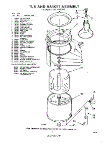 07 - Tub And Basket, Lit / Optional parts for Whirlpool Washer LAC4900W2 / from AppliancePartsPros.com