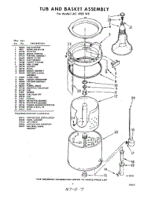 07 - Tub And Basket , Lit / Optional parts for Whirlpool Washer LAC4900W3 / from AppliancePartsPros.com