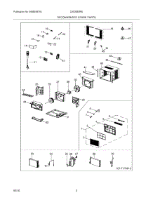 03 - Recommended Spare Parts parts for Frigidaire Air Conditioner CAE25ESR0 / from AppliancePartsPros.com