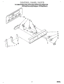 04 - Control Panel parts for Whirlpool Range RF375PXYB2 / from AppliancePartsPros.com