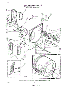 04 - Bulkhead parts for Whirlpool Dryer LAE4920W1 / from AppliancePartsPros.com