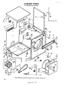 02 - Cabinet parts for Whirlpool Dryer LAE4920W2 / from AppliancePartsPros.com