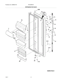 05 - Refrigerator Door parts for Frigidaire Refrigerator ERL6296SK4 / from AppliancePartsPros.com