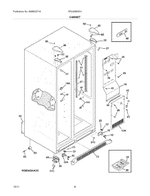 07 - Cabinet parts for Frigidaire Refrigerator ERL6296SK4 / from AppliancePartsPros.com
