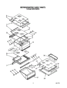 04 - Refrigerator Shelf parts for Kitchenaid Refrigerator KSRS27QAAL04 / from AppliancePartsPros.com
