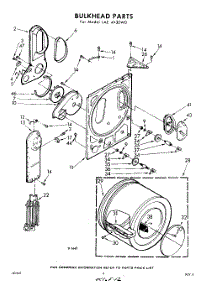 04 - Bulkhead parts for Whirlpool Dryer LAE4930W0 / from AppliancePartsPros.com