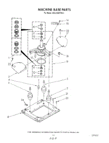 10 - Machine Base parts for Kitchenaid Washer Dryer Combo KELC500TAL1 / from AppliancePartsPros.com