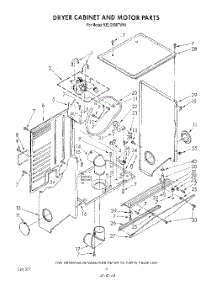 04 - Dryer Cabinet And Motor parts for Kitchenaid Washer Dryer Combo KELC500THT1 / from AppliancePartsPros.com