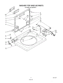 07 - Washer Top And Lid parts for Kitchenaid Washer Dryer Combo KELC500THT1 / from AppliancePartsPros.com
