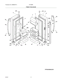 05 - Fresh Food Doors parts for Frigidaire Refrigerator CFD28WIBB / from AppliancePartsPros.com