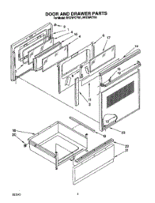03 - Door And Drawer parts for Whirlpool Range RF376PCYN1 / from AppliancePartsPros.com