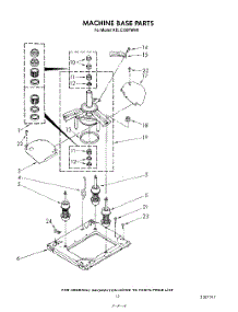 10 - Machine Base parts for Kitchenaid Washer Dryer Combo KELC500TTO0 / from AppliancePartsPros.com